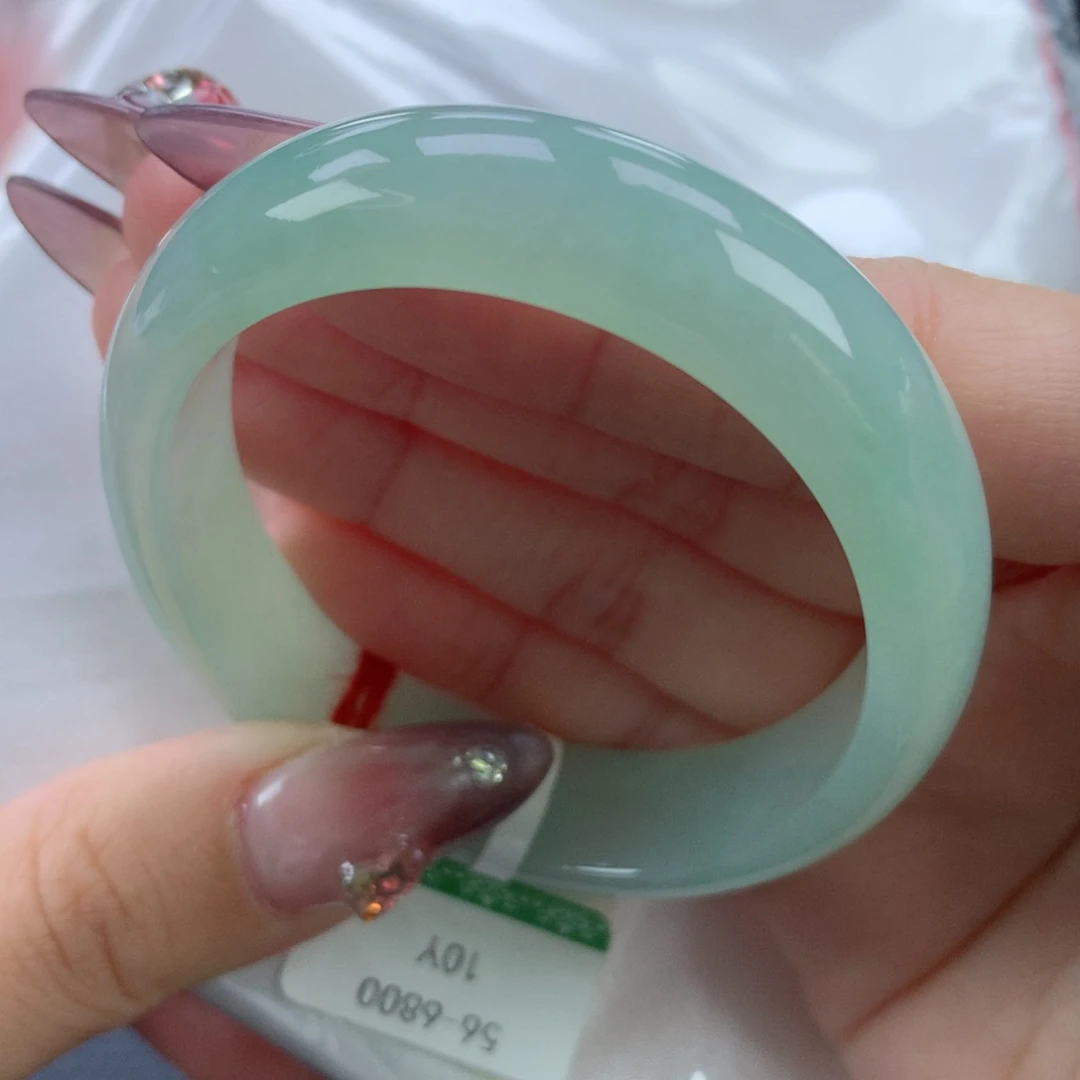 翡翠手镯未镶嵌56贵妃葡萄肉