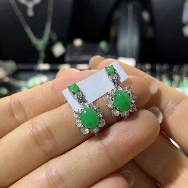 翡翠银S925镶嵌戒指