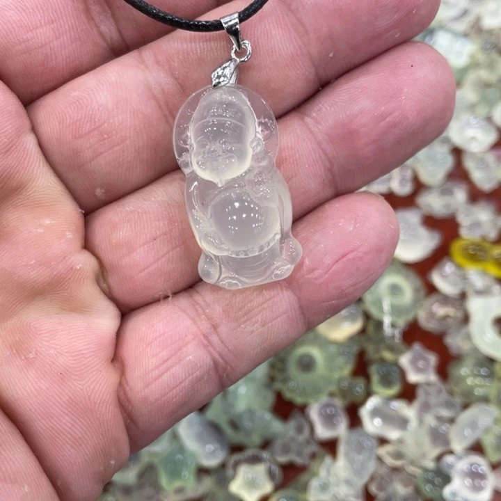 蛇纹石玉合金颈饰