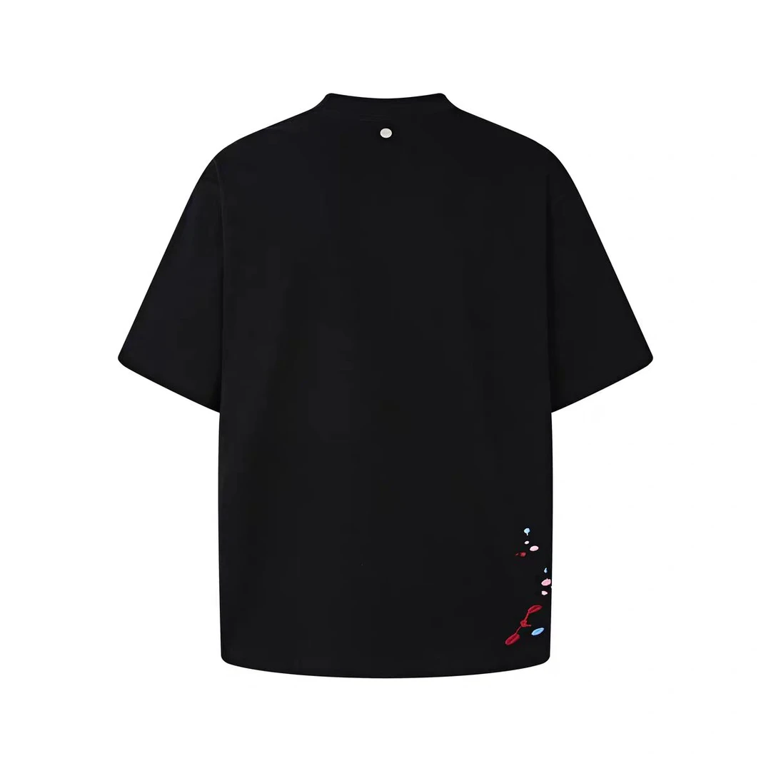 24S/S泼墨设计重磅圆领套头短袖T恤男女同款