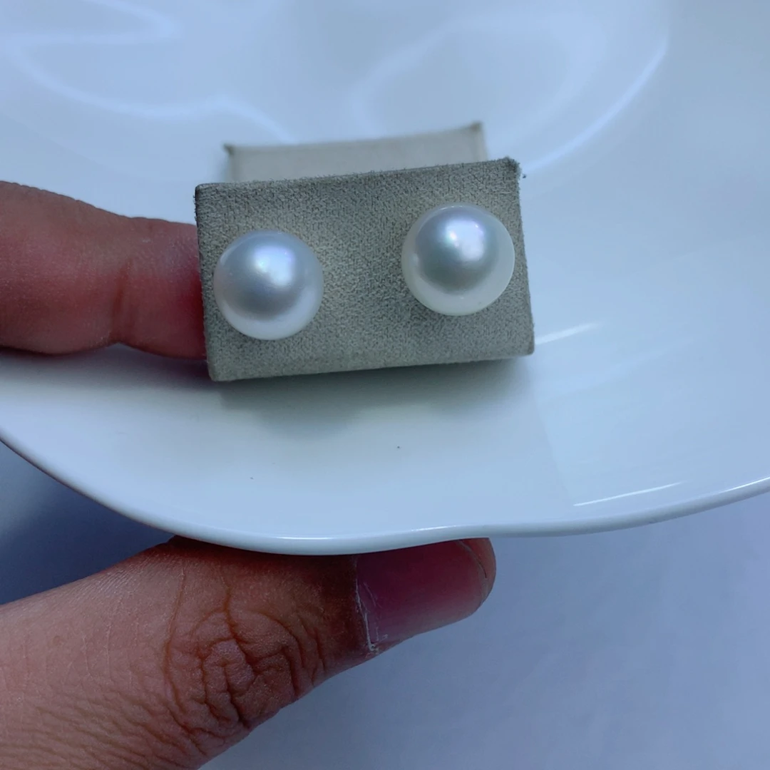海水珍珠耳饰18K金镶嵌