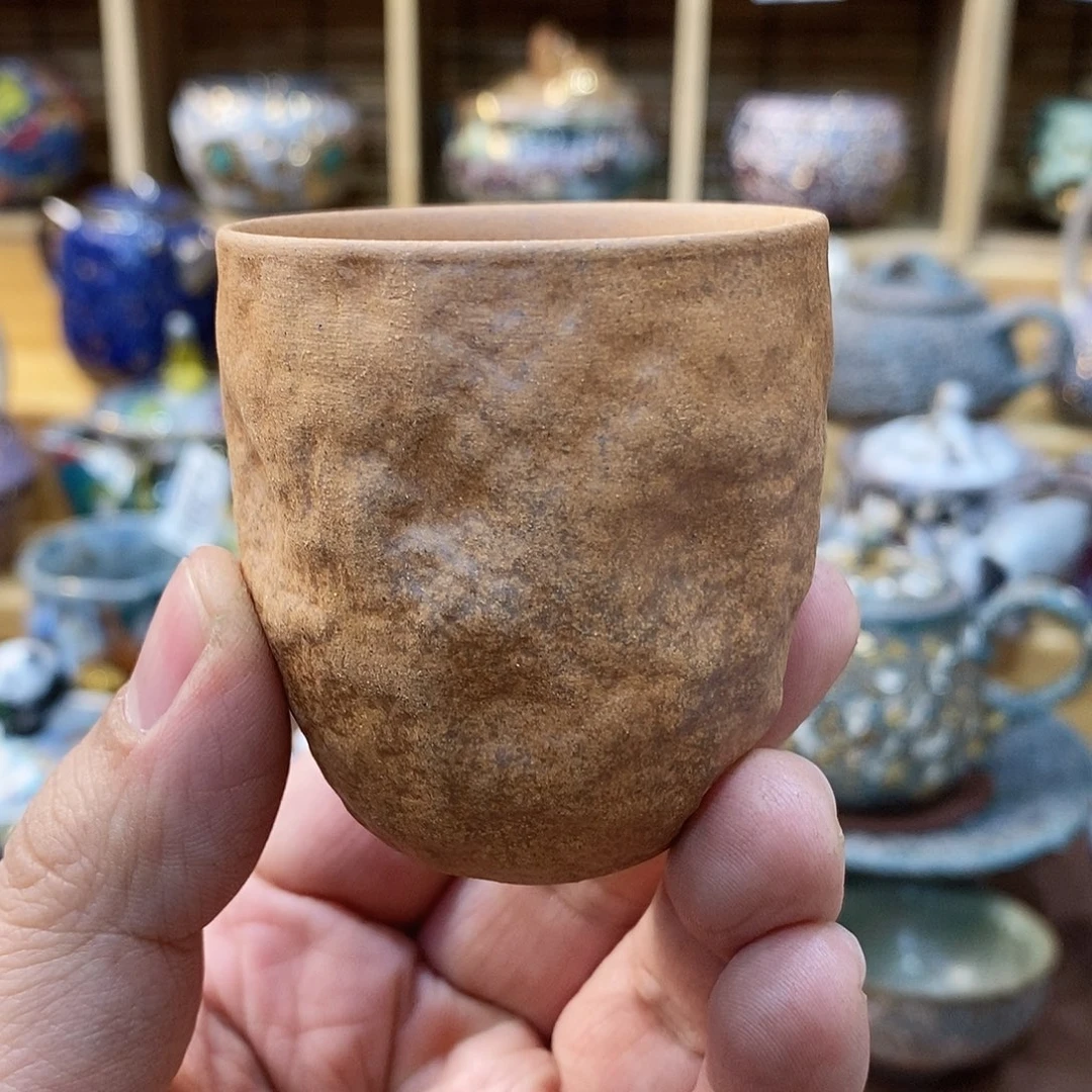 粗陶志野柴烧茶器