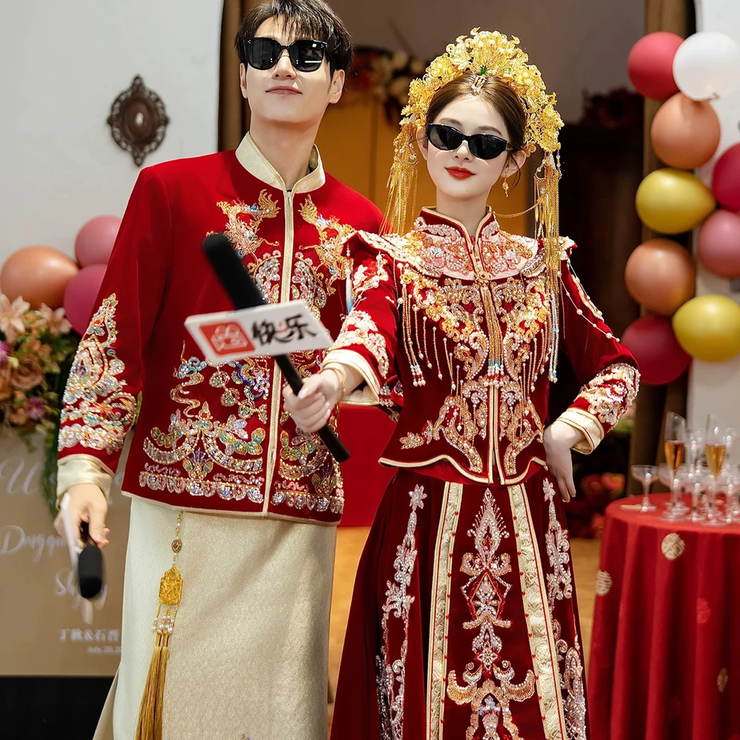 2025新款秀禾服婚服重工新娘结婚礼服小个子中式敬酒服秀和服春季