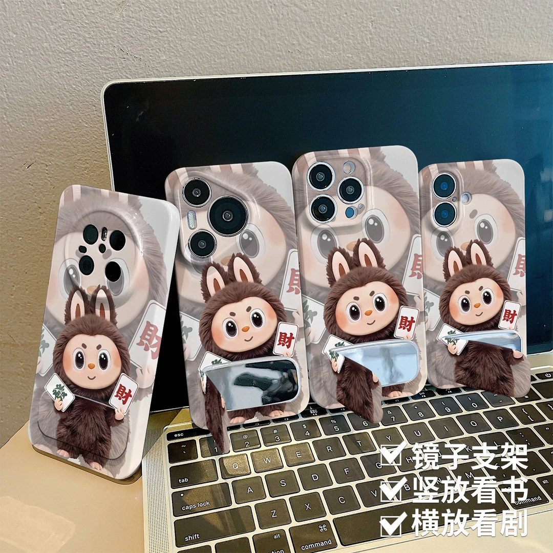 发财小怪兽适用苹果16iPhone15华为vivo小米15oppo菲林手机壳女款