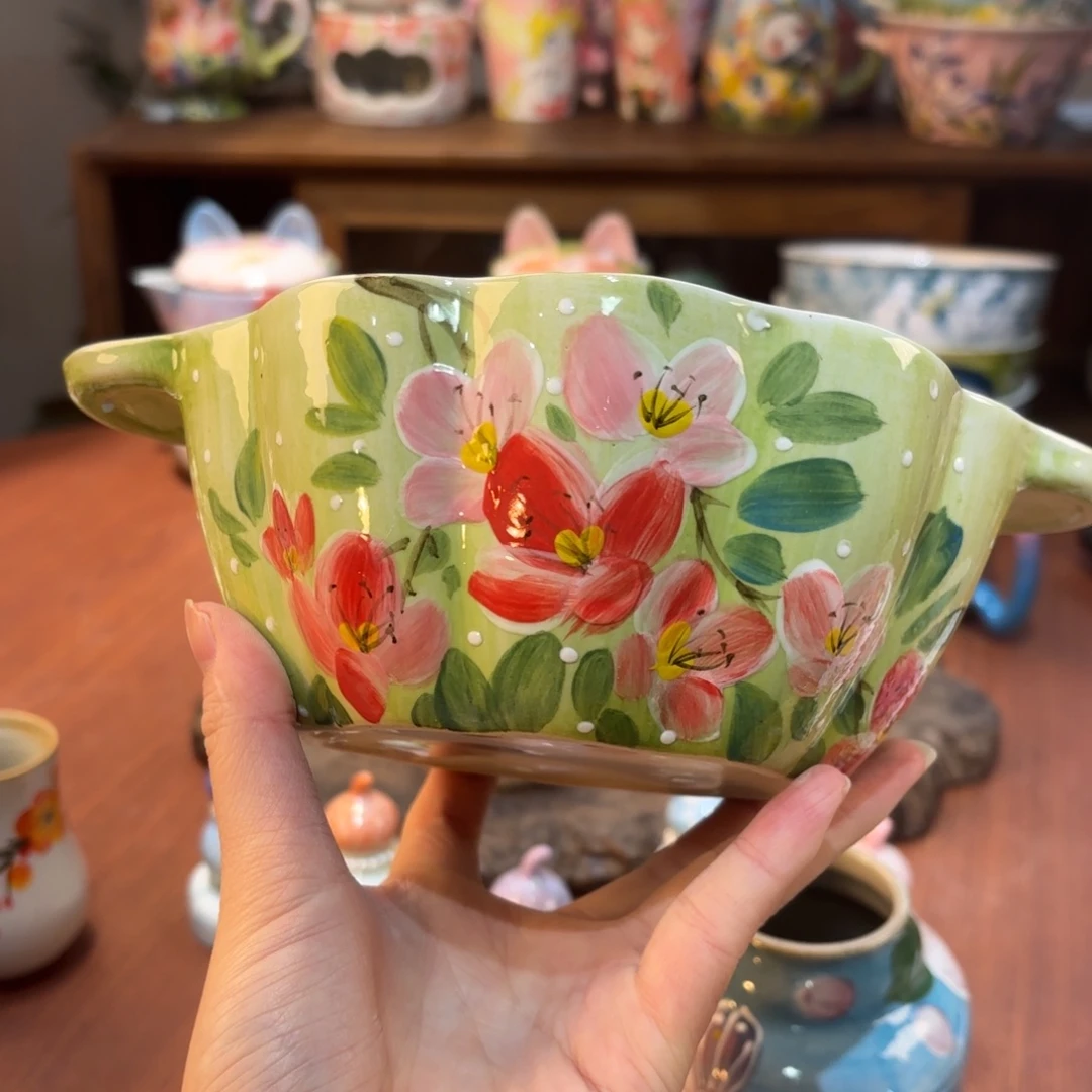 景德镇手绘高温釉下彩陶瓷茶具