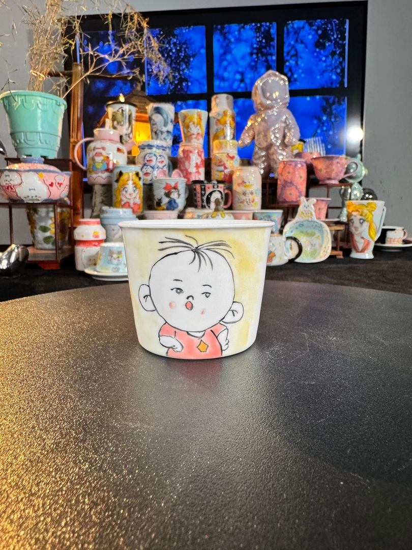 手工手绘大耳朵图图茶杯Y03