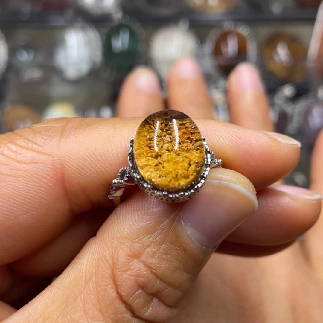 【闪购商品】水晶珠宝半成品银S925镶嵌戒指