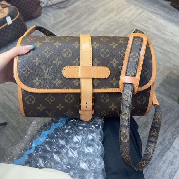 95新 LouisVuitton/路易威登 98新 LRS/中古老花腰鼓斜挎包/1916