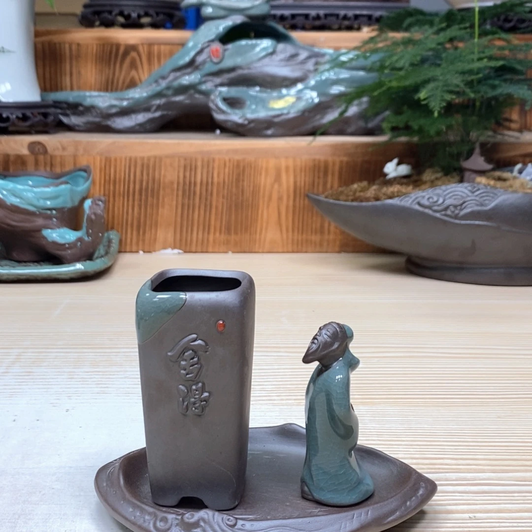 紫砂花盆陶瓷艺术花盆陶瓷