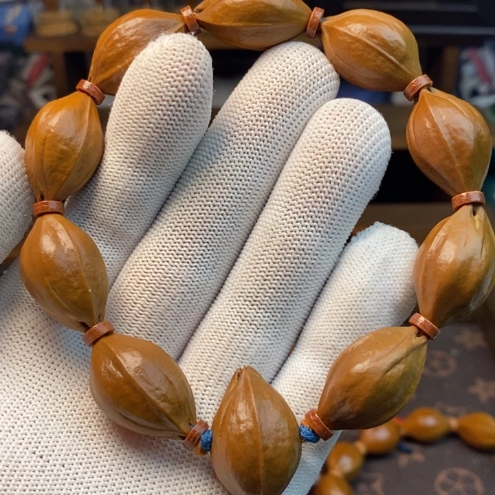 冰***卢橄榄核手串/手链1.6老树梅林铁核