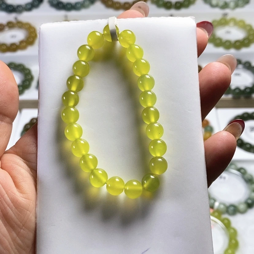 【闪购商品】未镶嵌蛇纹石玉手链卡8