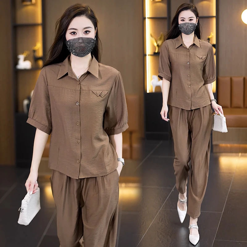 【女神新衣】时尚洋气显瘦遮肉胖妹妹两件套气质大码女装套装