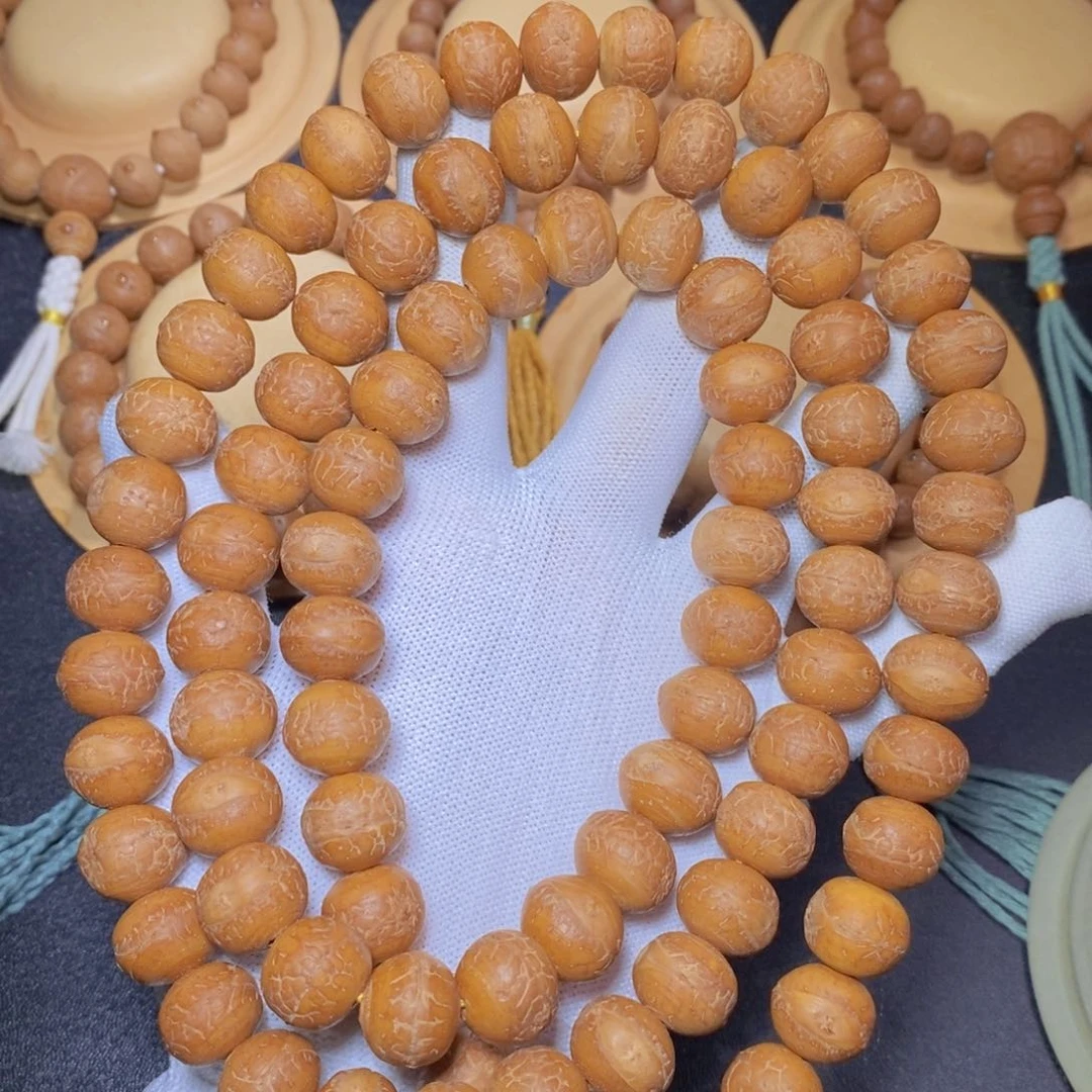 凤眼菩提手串14.5mm藏式红皮 脖挂72颗