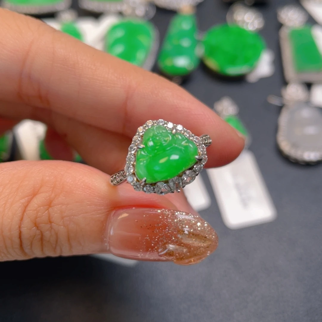 翡翠银S925镶嵌颈饰