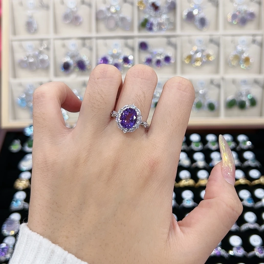 银S925镶嵌水晶戒指