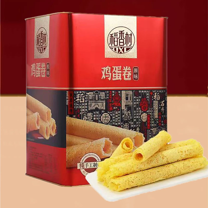 稻香村 鸡蛋卷525g 铁桶装