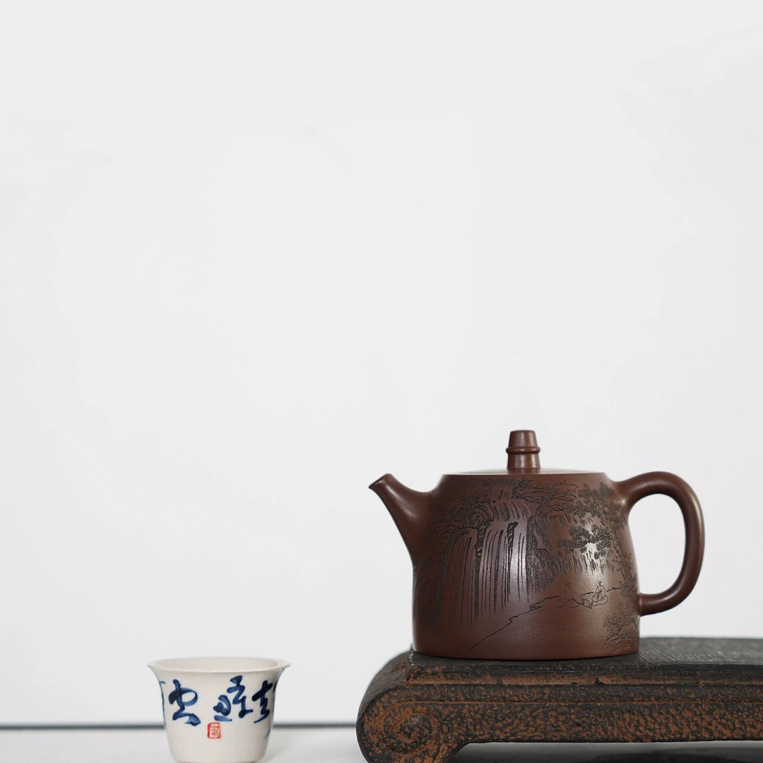 【飞流直下三千尺，疑是银河落九天】经典汉铎·观瀑图款 300cc