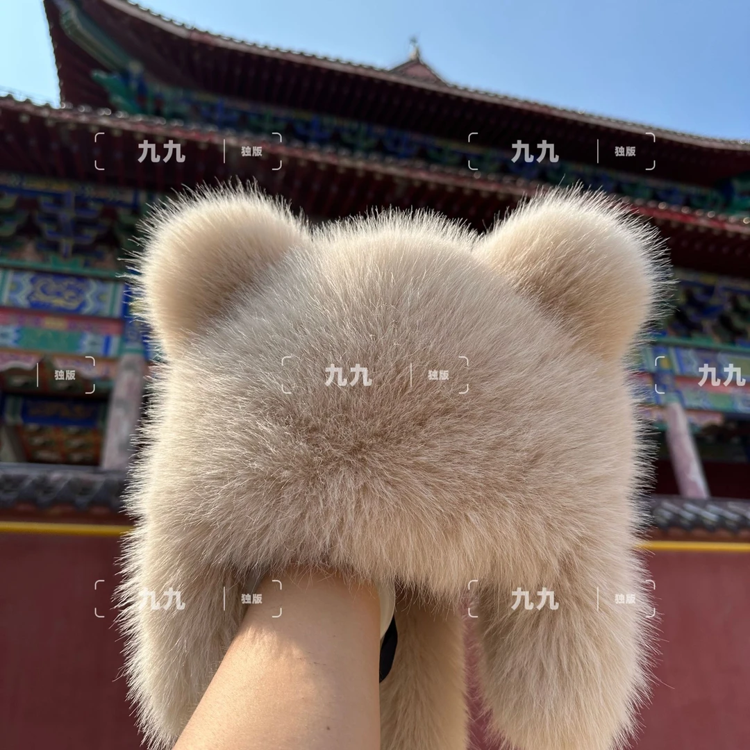 【清版价】升级款小浣熊护耳加宽冬季保暖男女同款超保暖帽子