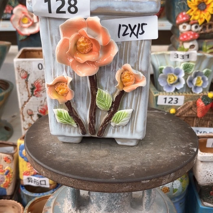 紫砂花盆粗陶材质多肉花盆