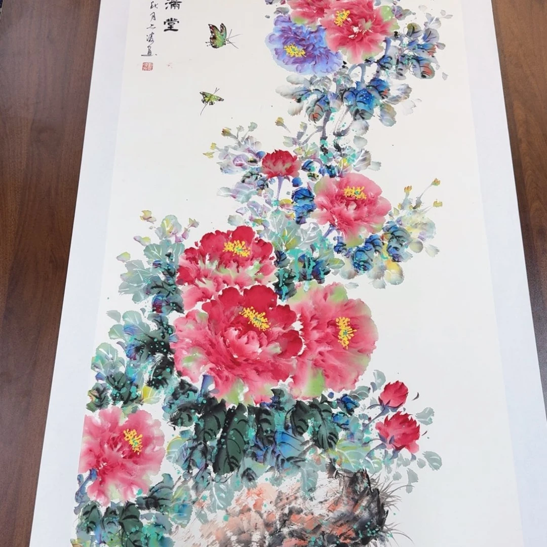 国画国画作品山水花鸟