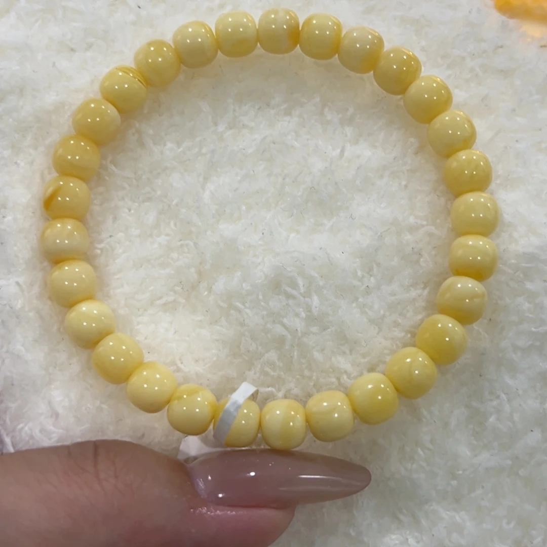 蜜蜡未镶嵌手链7m高桩浓蜡老型手串