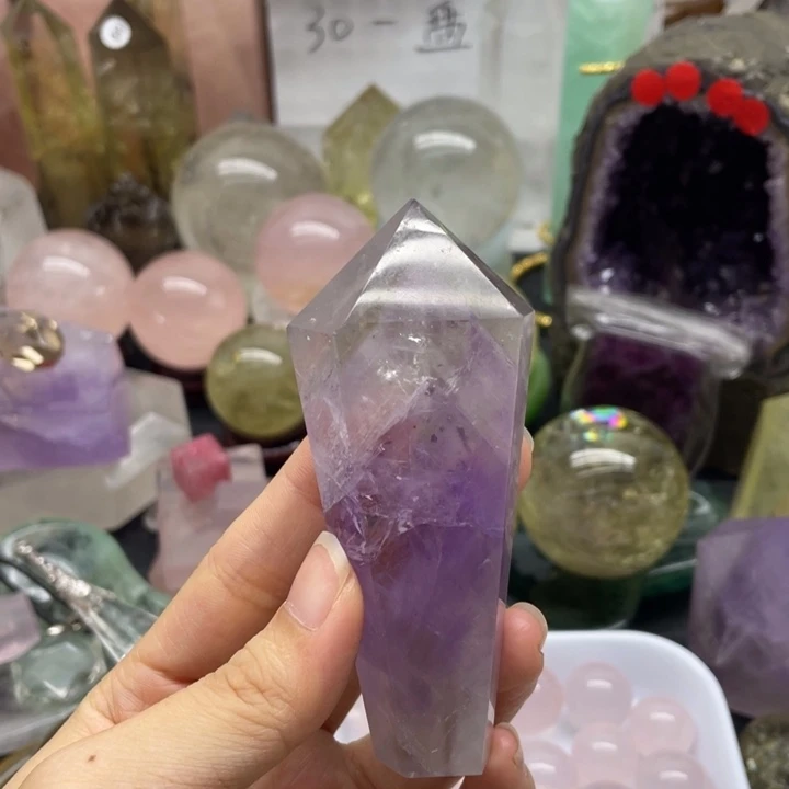 水晶珠宝半成品未镶嵌紫水柱9