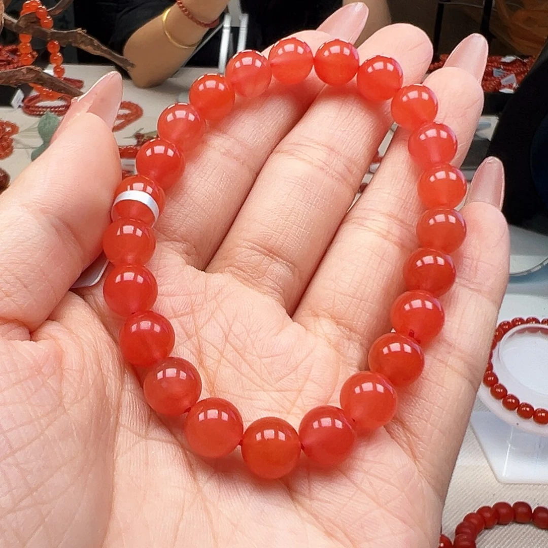 南红玛瑙未镶嵌手链