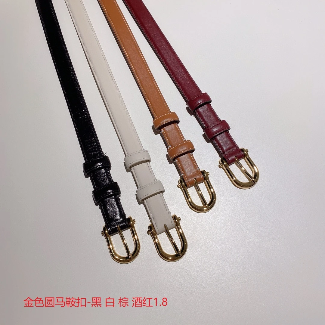 金色圆马鞍扣女款腰带1.8cm 按照尺码表格拍国码长度