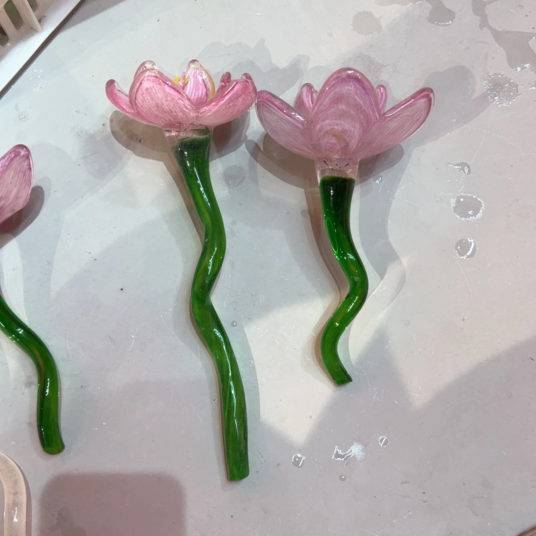 灵***灵手工艺品琉璃微瑕一对磨好发货