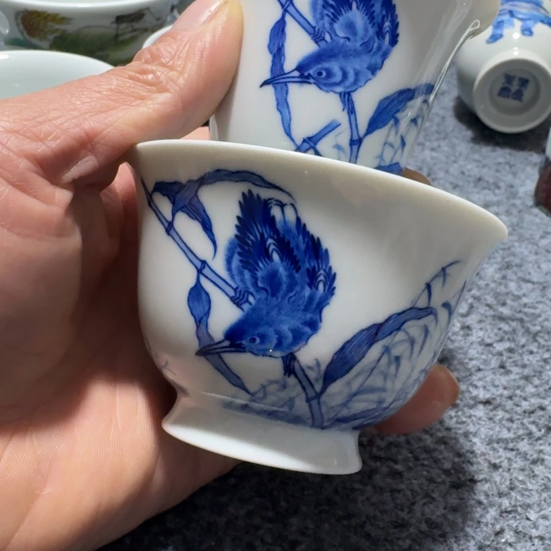 沪***音现代景德镇陶瓷手绘茶具