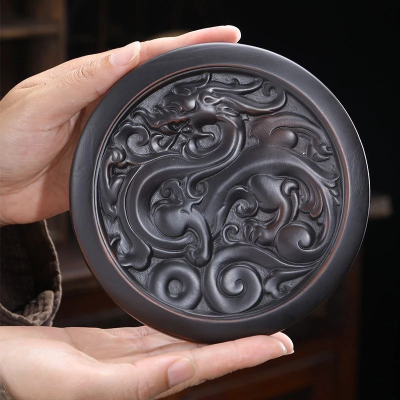 紫陶壶承壶托干泡盘（陈为勤）-DY85