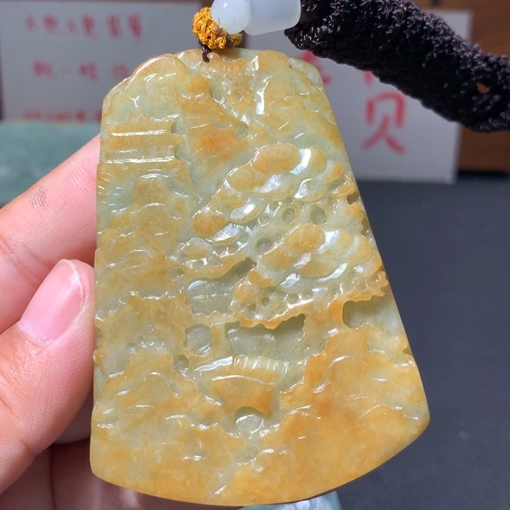 翡翠未镶嵌颈饰保真天然A货翡翠