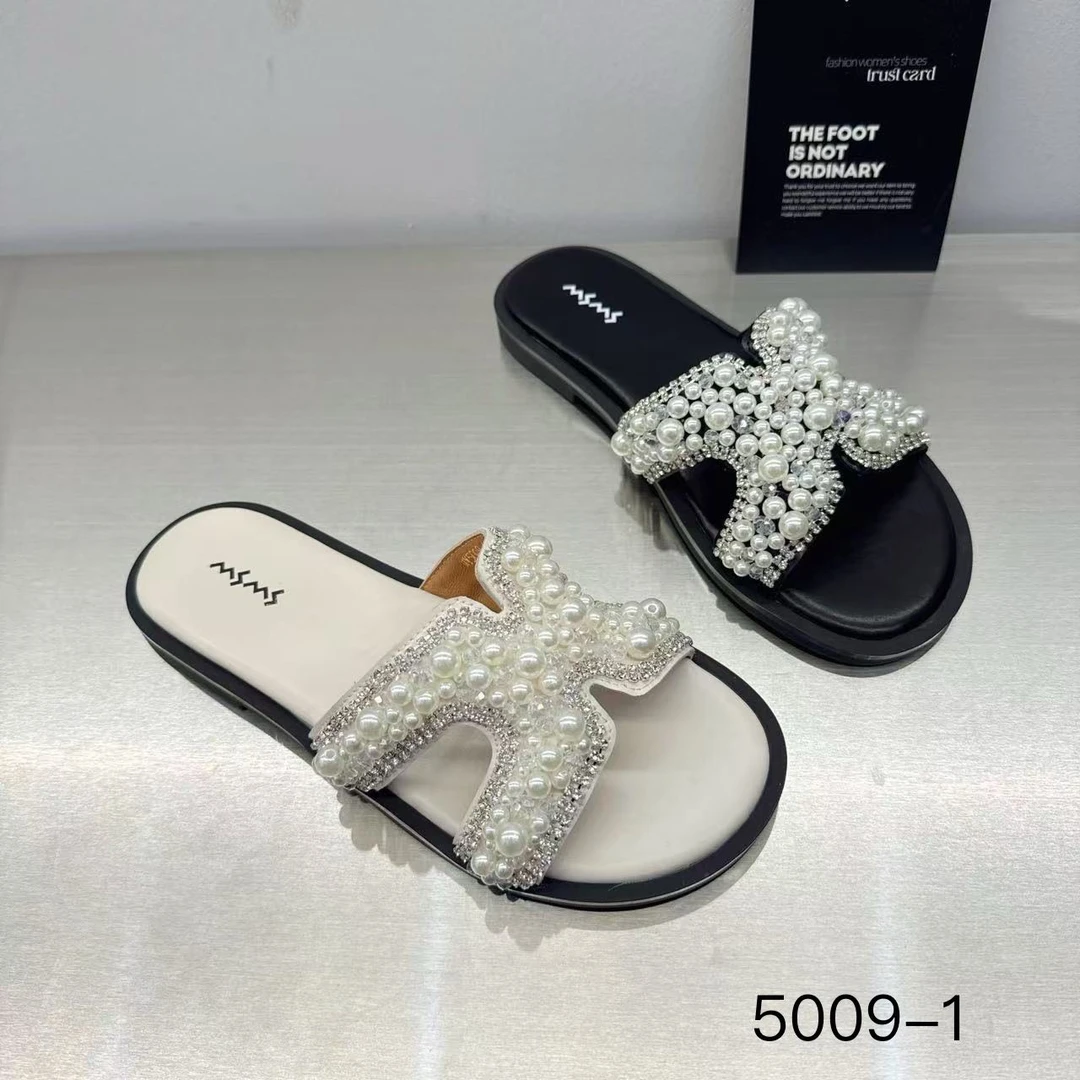 玛莎玛索珍珠凉拖5009-1夏季新款时尚百搭休闲网红凉拖鞋女鞋
