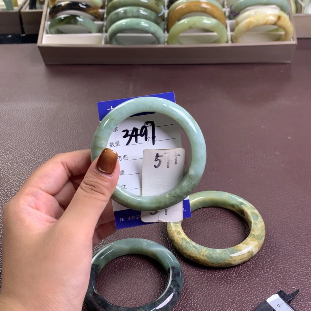 未镶嵌蛇纹石玉手镯3497