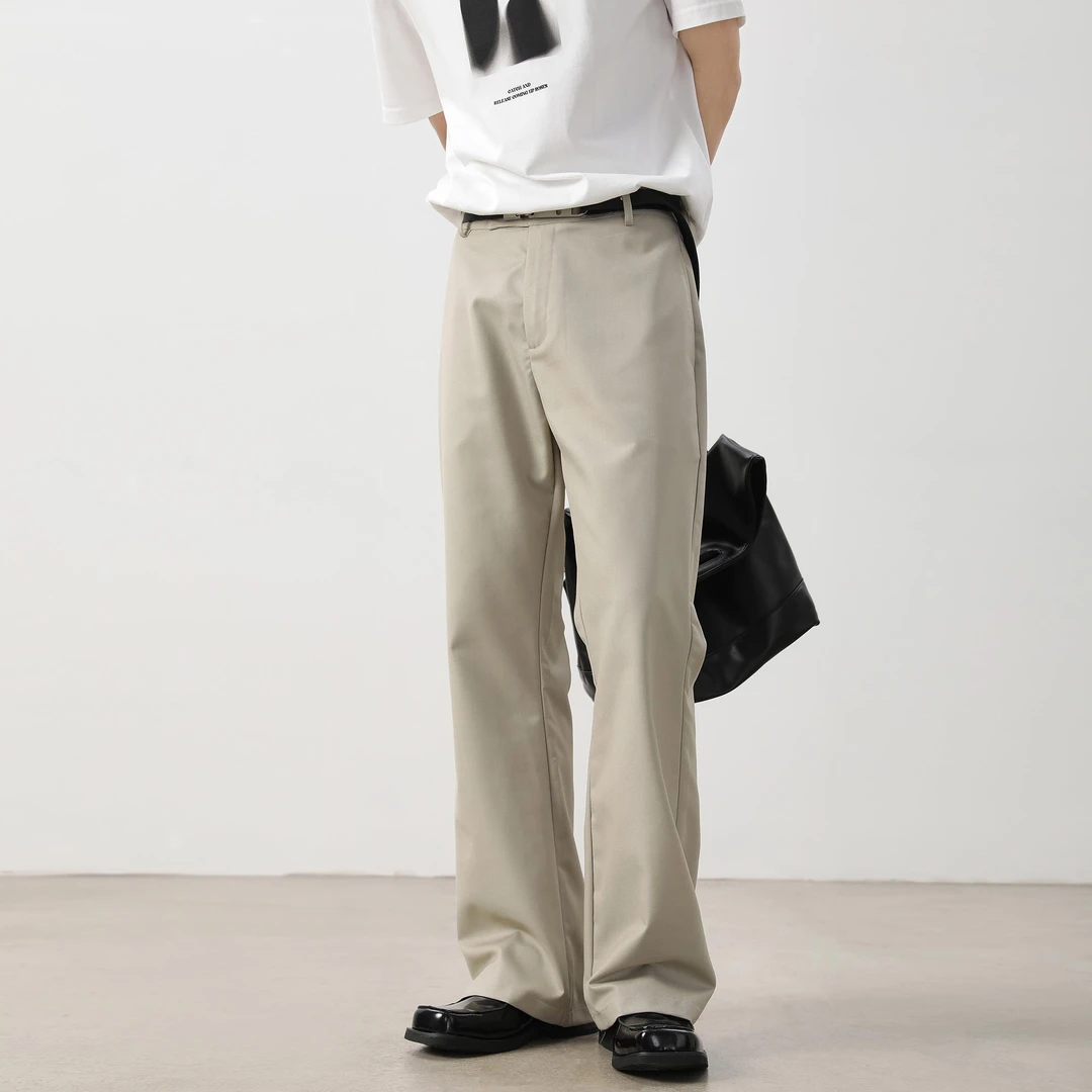 微喇休闲裤男直筒宽松夏季薄款新款男款秋季微喇裤子