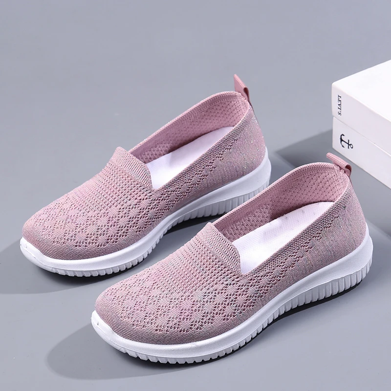 老人鞋运动鞋旗舰夏季妈妈鞋软底中老年一脚蹬奶奶休闲方口健步鞋