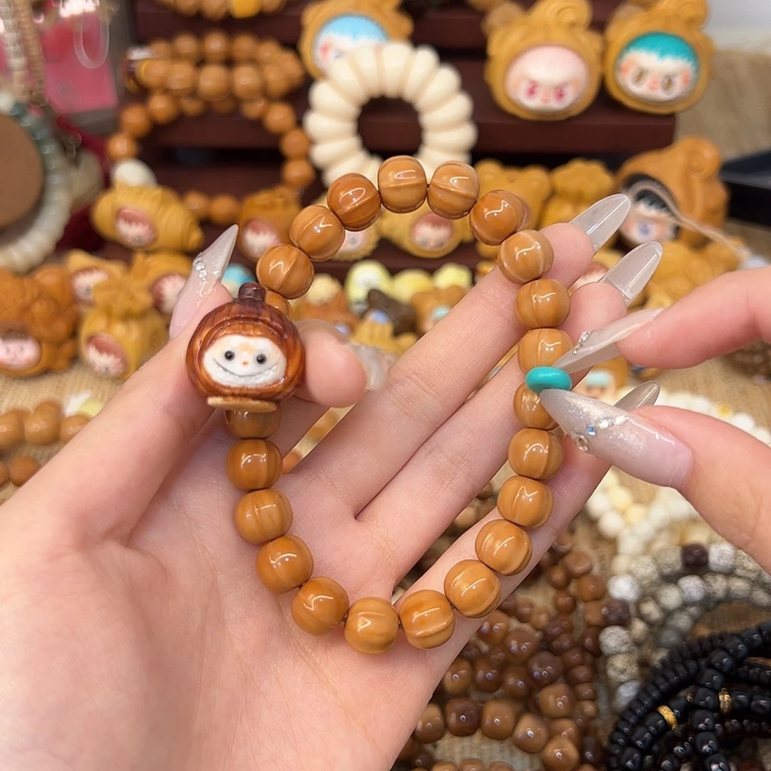 猴头核桃手串一****う鲨鱼10搭配拉布布隔片