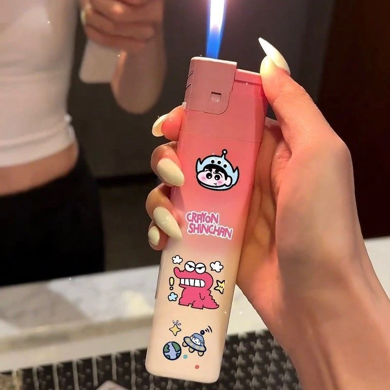 蜡笔小新打火机渐变粉色巨无霸超大号打火机搞怪卡通送男友礼物