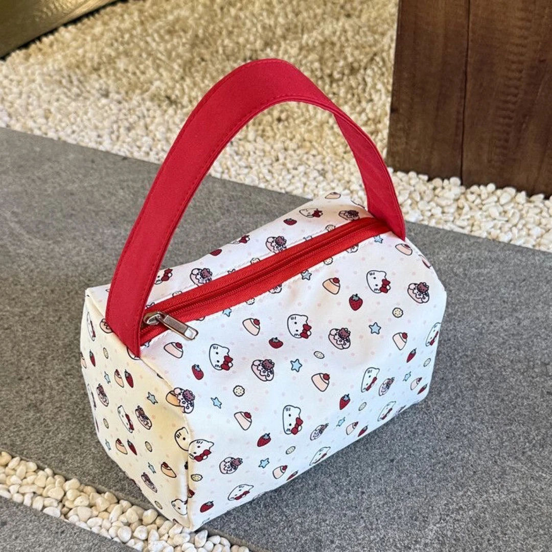 ins高颜值卡通猫咪便携化妆洗漱包旅行收纳包大容量立体手提包女