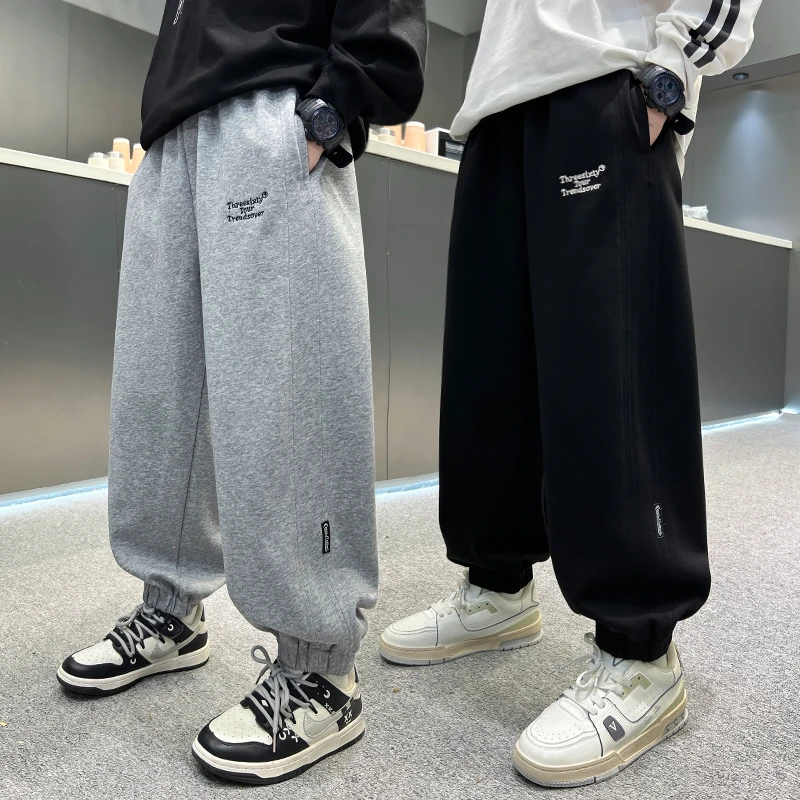 男童裤子春秋卫裤宽松2025中大童休闲韩版长裤儿童春季运动裤洋气