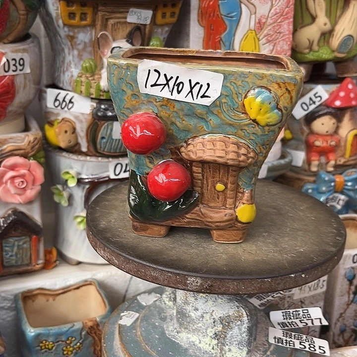 粗陶材质多肉花盆