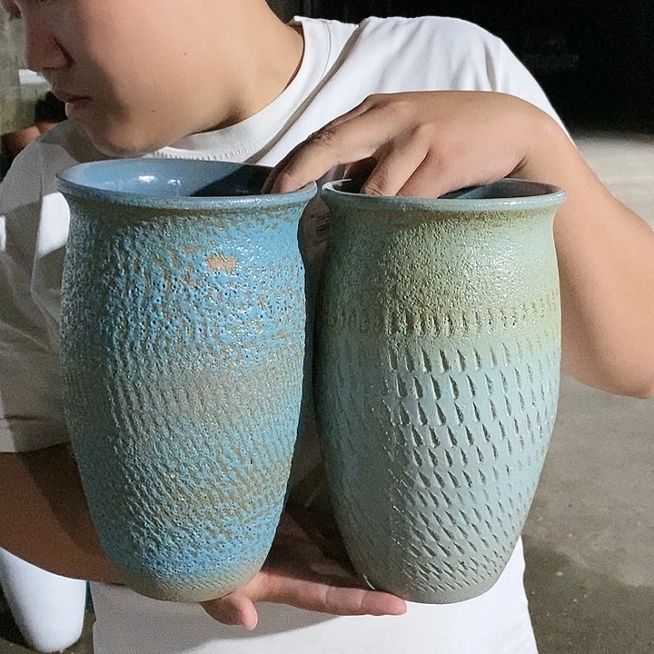 紫砂花盆口15高25瑕疵