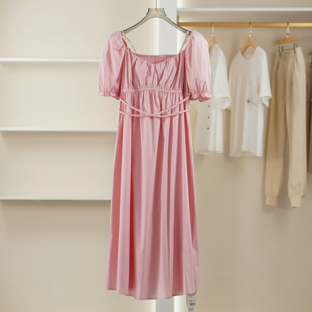 麦迪尚品【Miss-O】50421381 夏季简约时尚短袖连衣裙品牌撤柜