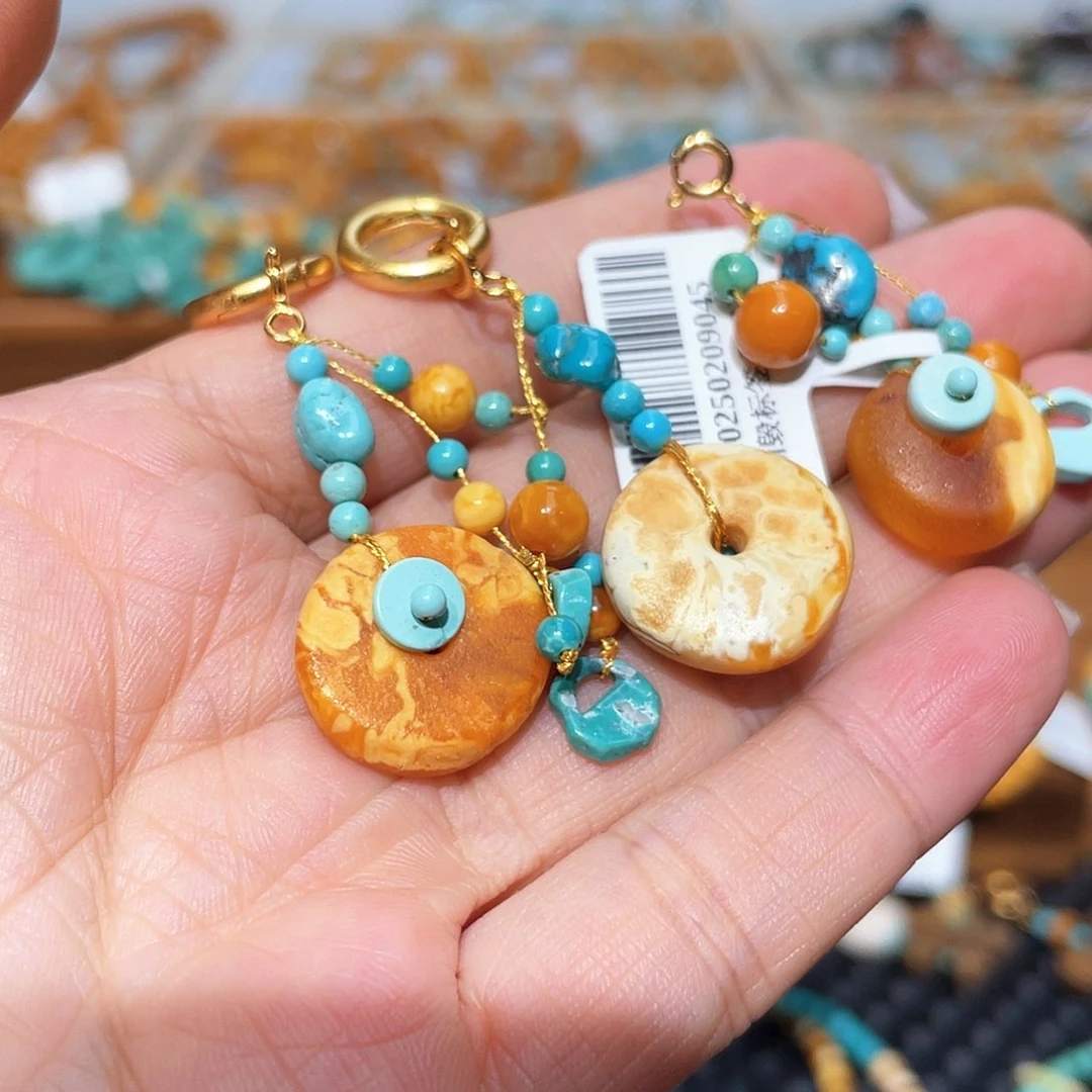 琥珀颈饰未镶嵌滴流多样发其一