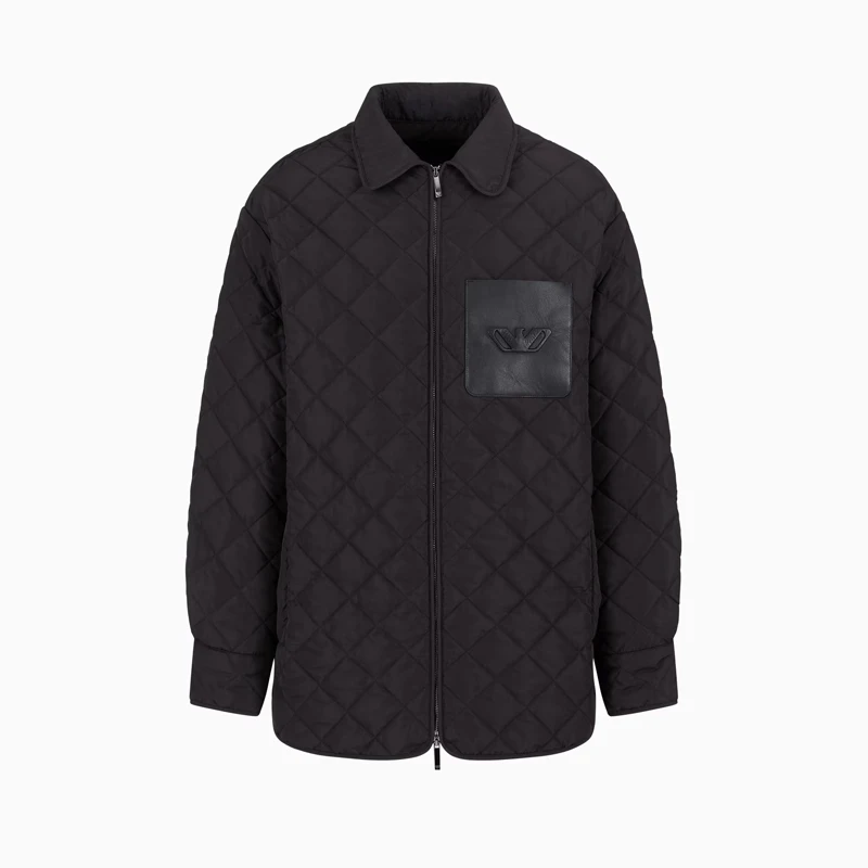 未使用 EMPORIO ARMANI/安普里奥·阿玛尼 男士钻石绗缝尼龙棉服