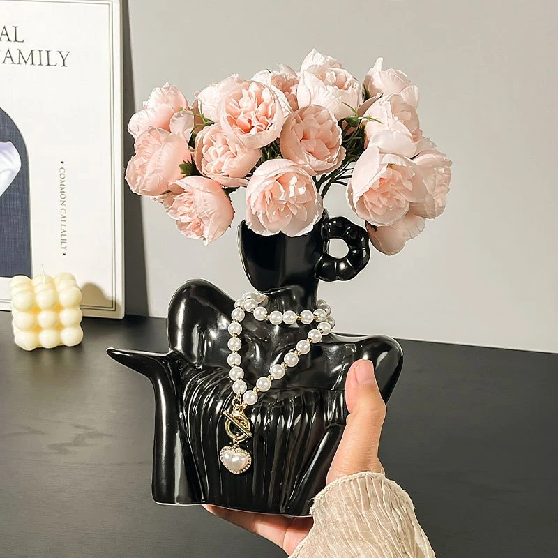 网红款创意陶瓷装饰花瓶轻奢高级客厅电视柜家居摆件乔迁新居礼品