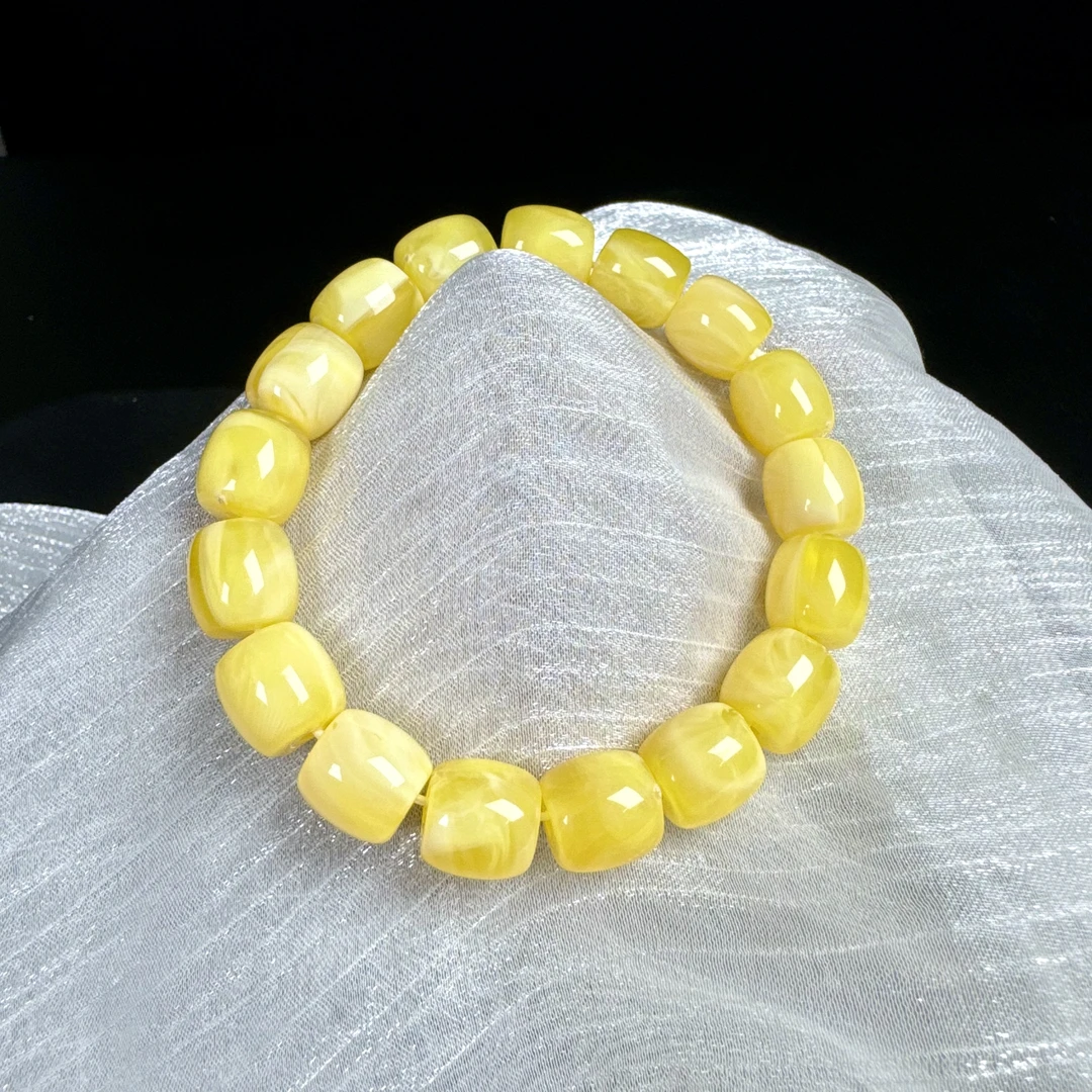 m-ag049精选串链柠檬黄手串