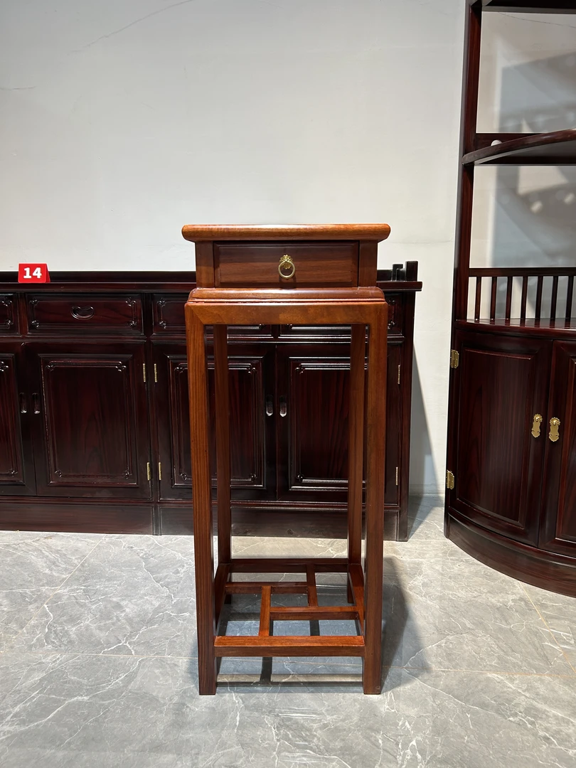 中式红木花梨木刺猬紫檀色多功能花架全独板榫卯结构精品工艺