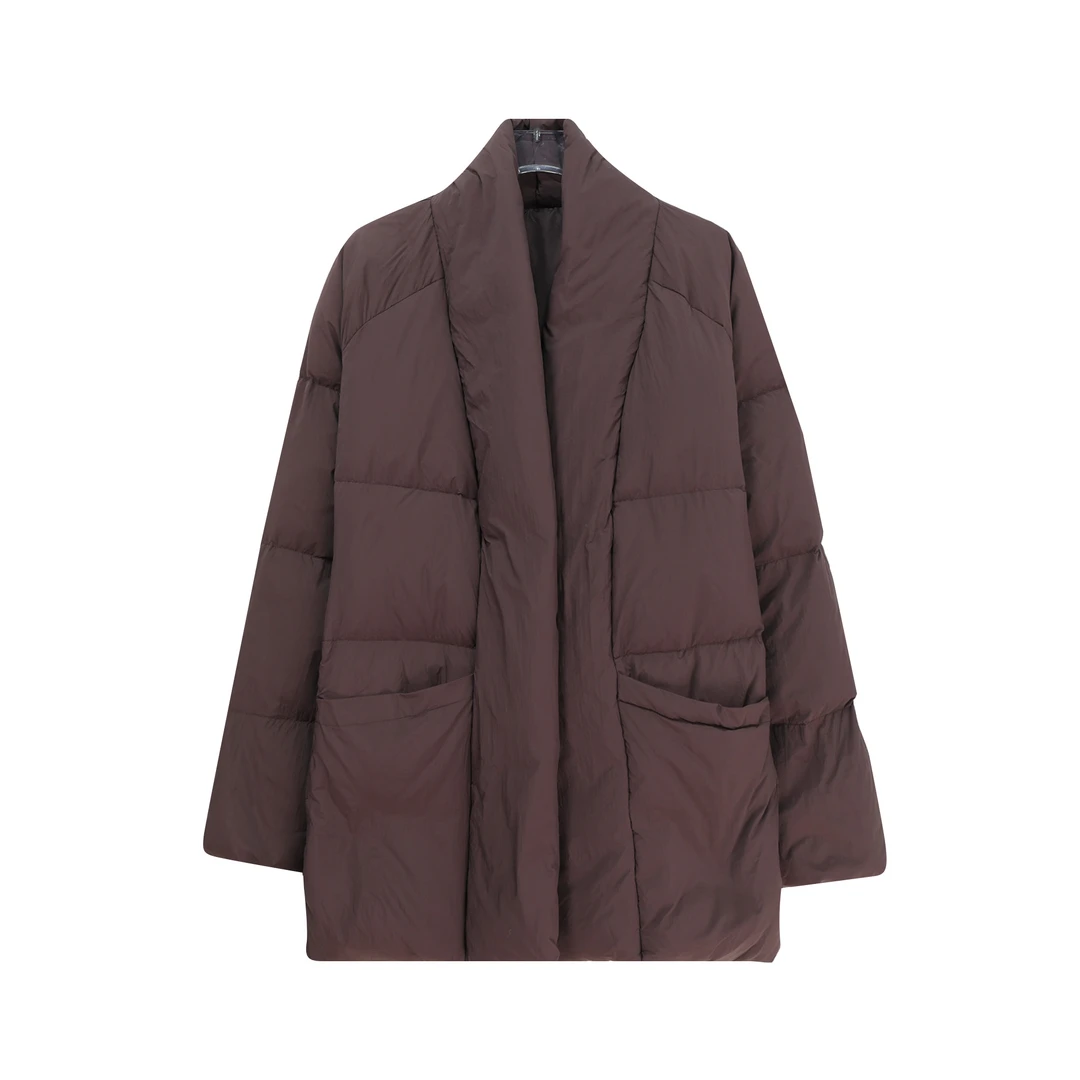 简约小众纯色高端收腰保暖气质羽绒服U282