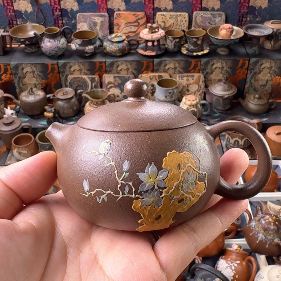 茶壶紫砂150ml精工半手